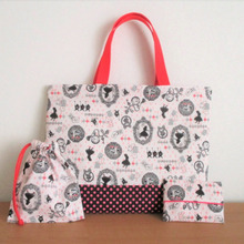 切り替えがかわいい!!裏地付きレッスンバッグ