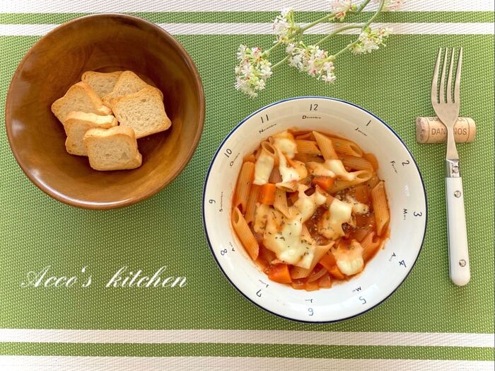 ♡ミネストローネのスープパスタであったまろ♡
