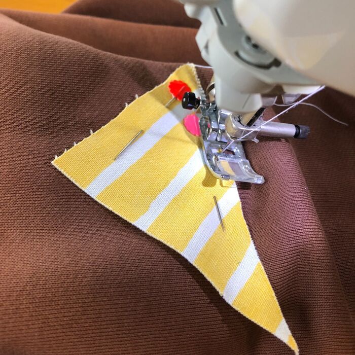 ミシンでジグザグ縫い