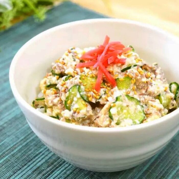 【火を使わない簡単丼】さば缶豆腐丼♪