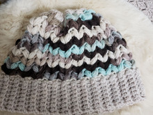 お気に入りの毛糸2玉で編む!ハート模様のニット帽