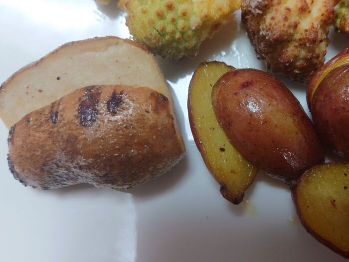 ポテト、素揚げ・・・バターソテー&塩