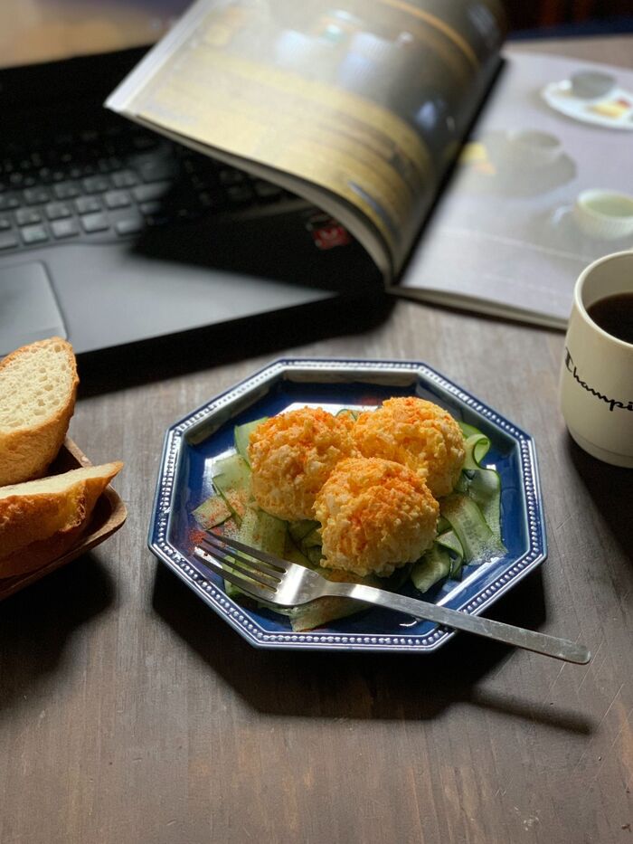 卵が主役♡ポリポリ卵サラダ