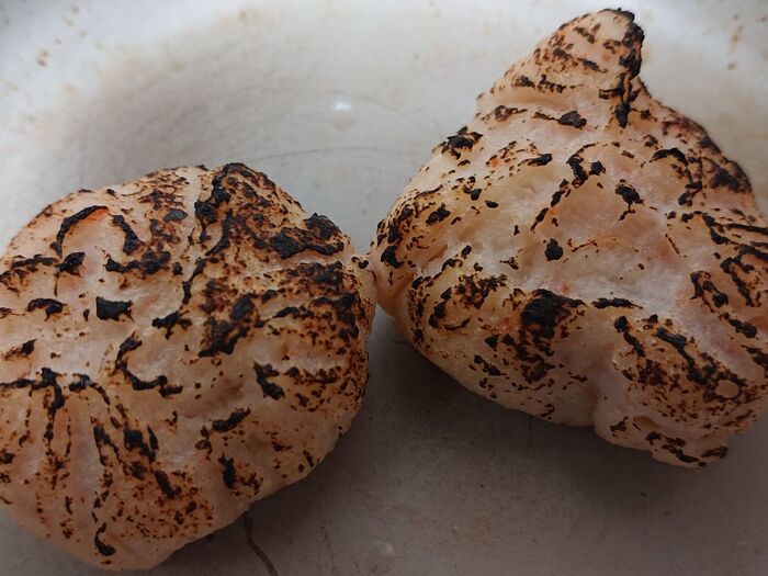 ラップで茶巾つつみ・・・・・レンチン