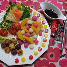 チキンのPlantanière(プランタニエール)、ポン酢で味わうブーケいろいろ・・・・