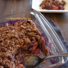 チョコがトロリ♪ベリーのココアクランブル バレンタインにも・寒い日のホカホカおやつ