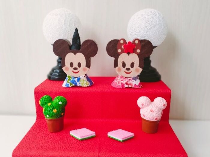 全部を飾りつけして遊べる雛人形の完成です♡