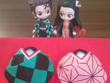 【リサイクル】貝で雛人形つくりました☆鬼滅の刃風雛人形☆