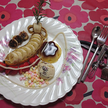 プリン・ア・ラ・モード (pudding à la mode) みたいな・・・・