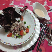 今朝の さらだ~ Cette salade du matin