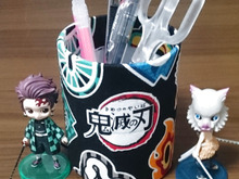 【リサイクル】ガムテープの芯でペン立て☆鬼滅の刃