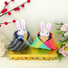 縫わずに簡単♪ 靴下うさぎのお雛様