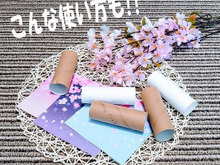 ペーパーの芯にクルッと巻くだけ🌸
