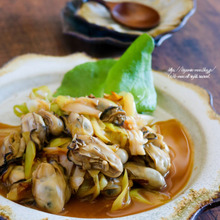 牡蠣のピリ辛炒め