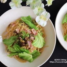 春の恵みでイタリアン♪ふきのとうの春パスタ