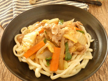 チャーハンの素で野菜あんかけうどん