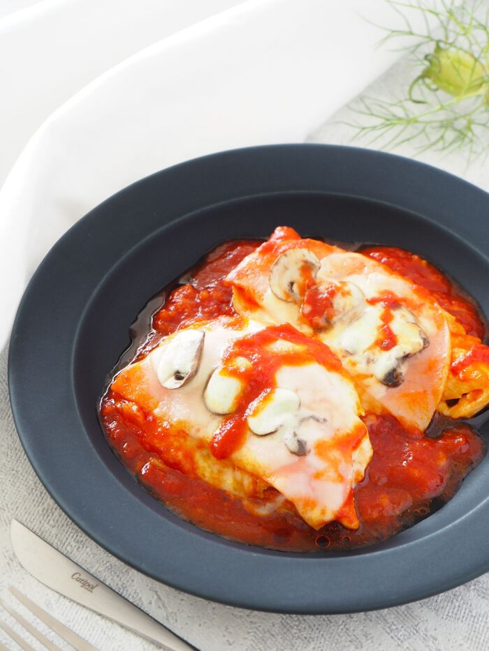 簡単ごちそう!鶏ささみのイタリアンボート仕立て