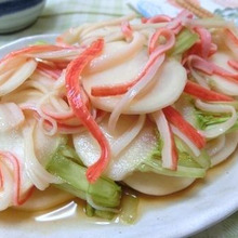 シミシミが美味しい♪ かぶとカニかまの甘酢和え