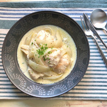 【食欲アップ!作り置きレシピ】鶏むねのミルクマスタード煮