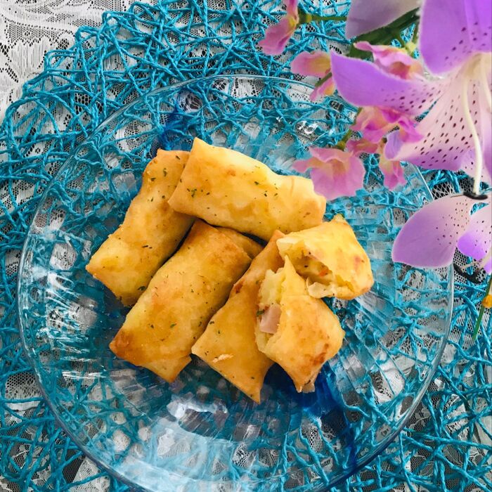 ♡外はパリッ、中はほくほくポテト春巻き、冷めても美味しいです♪