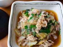 白菜とにらと豚肉の中華風春雨煮。【煮て混ぜるだけ!白菜や春雨にも味しみ】