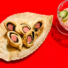 油揚げを巻いて巻いてフライ(*゚∀゚*)