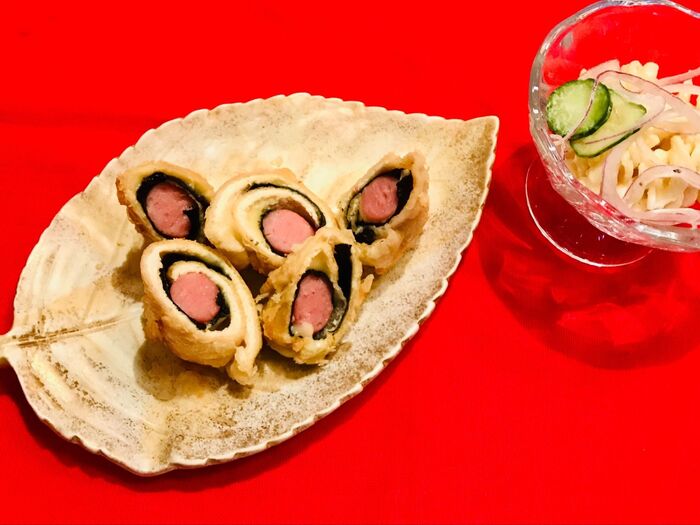 油揚げを巻いて巻いてフライ(*゚∀゚*)