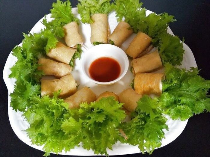 ワサビ菜  その2・ 油揚げで巻いた中華サラダ