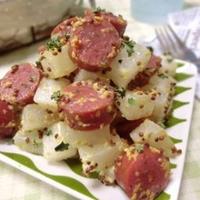 おつまみにもお弁当のおかずにも♪ 大根とウインナーの粒マスマヨ炒め