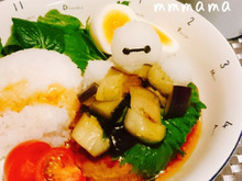 ベイマックスのおろし照り焼きハンバーグ☆焼きナスをのせて☆