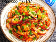 しっかり味でめちゃウマ♪ビールが進む!スルメイカのキムチ炒め