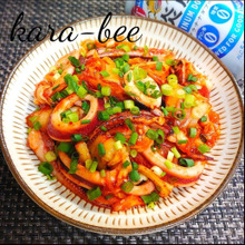 しっかり味でめちゃウマ♪ビールが進む!スルメイカのキムチ炒め