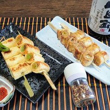 長ネギに油揚げを巻いて焼くだけ❢ 2種の味付け