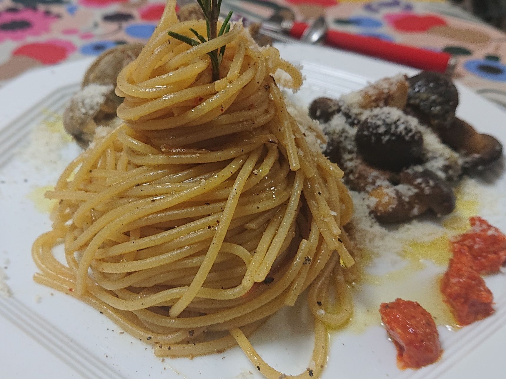 pasta、浅利、椎茸・・・・別盛り！！