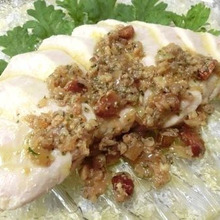 フライパンで失敗知らず☆ 鶏むねコンフィの食べるオリーブオイルかけ