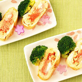 便利な野菜だし使用♪【明太子入り出し巻き卵~花見弁当】