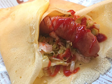 フライパンで簡単♪春キャベツとツナとウインナークレープ