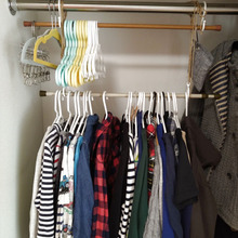 【つっぱり棒】で子ども服収納!