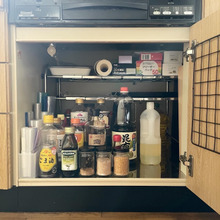 調味料収納棚を見直し