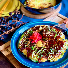 専用粉なしで作るお好み焼き【キャベツもりもり海鮮お好み焼き】