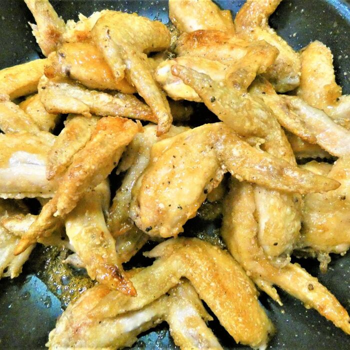 この日のメインは、手羽先の甘辛揚げ!!