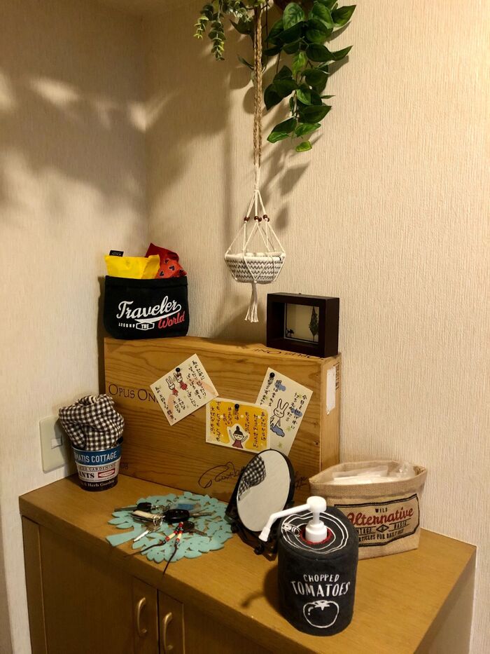 靴箱の上は、こんな感じ!