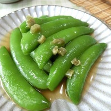 ポリポリ止まらない♪ スナップえんどうのおひたし