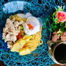 筍ととりささみの和風パスタ