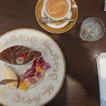 お外・・・・コーヒーbreak、ケーキセット!!