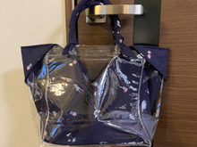 ダイソーのビニールバッグを手拭いでアレンジ