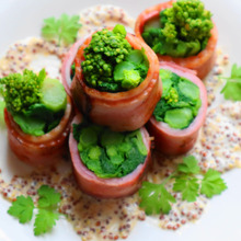 春限定の味覚♡菜の花のベーコン巻き