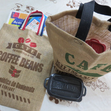 100均:野菜ストッカー&カバンテープでジュートバッグ