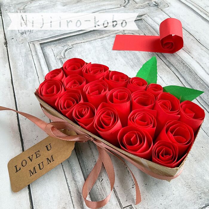 【親子工作】大切な人へ贈る♪簡単バラの箱