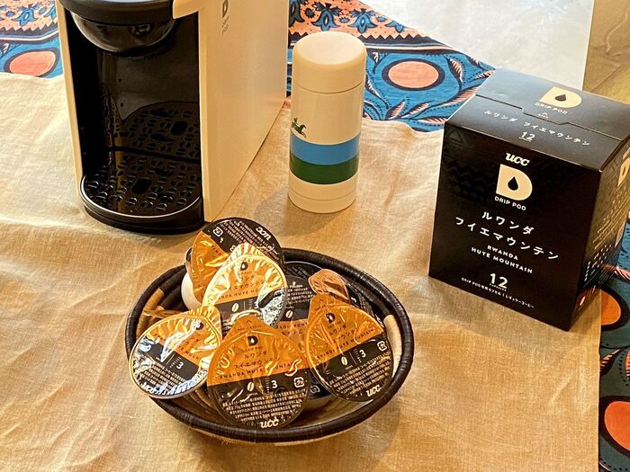 バスケットの柄は3種類、タンブラーは人気のミニサイズ